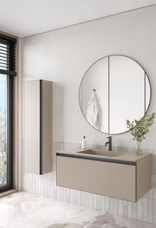 Тумба под раковину Armadi Art Quatro 790-M1-100-D-A 100 см бежевый/антрацит